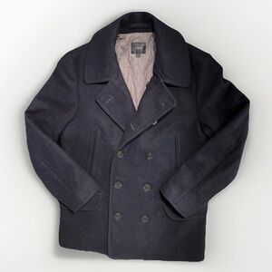 J.Crew Men’s Dock Peacoat Navy Wool Blend Thinsulate Size L